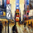 Time Square 28x28 in.  Oil Painting Canvas Art Wall Decor modern003