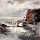 Seaside 28x28 in.  Oil Painting Canvas Art Wall Decor modern302