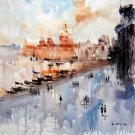 Street scene 28x28 in.  Oil Painting Canvas Art Wall Decor modern001