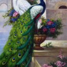 Peacock 24x48 in.  Oil Painting Canvas Art Wall Decor modern001