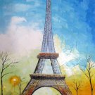 Effael Tower 24x48 in.  Oil Painting Canvas Art Wall Decor modern01D