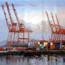 Pier 24x48 in.  Oil Painting Canvas Art Wall Decor modern01D