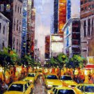 Time Square 24x48 in.  Oil Painting Canvas Art Wall Decor modern02D