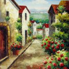 Mediterranean 16x20 in. stretched Oil Painting Canvas Art Wall Decor modern422