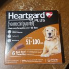 HeartGard Plus  51-100 lbs Exp  12 /2026 -  6 chews