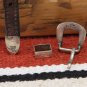 Vintage Fleming SOLID STERLING SILVER 1/2" Buckle Set Excellent Condition