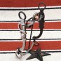 NEW Antiqued Frog Port Roller Curb Bit Engraved German Silver & Copper Overlay