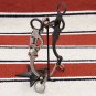 NEW Antiqued Frog Port Roller Curb Bit Engraved German Silver & Copper Overlay
