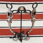 NEW Antiqued Frog Port Roller Curb Bit Engraved German Silver & Copper Overlay
