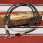NEW Dark Oil Braided Plaited Roping Loop Rein 8.5-ft Rawhide Accents Made in USA
