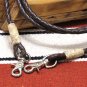 NEW Dark Oil Braided Plaited Roping Loop Rein 8.5-ft Rawhide Accents Made in USA