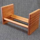 Solid Cherry Handcrafted Rack Bookshelf for Books, CDs, DVDs, 7" REEL Tapes, 45s