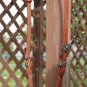 Harness Leather Slide Ear Headstall GERMAN SILVER Floral Overlay Buckles NEW