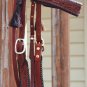 Stunning Alamo Saddlery Floral Tooled Dark Oil Headstall with Spanish Lace NOS