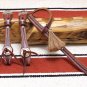 Reinsman Latigo Slide Ear Headstall with Vintage Circle Y Scalloped Buckles NWT