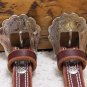 Reinsman Latigo Slide Ear Headstall with Vintage Circle Y Scalloped Buckles NWT