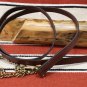Berlin Custom Leather Dark Oil Lead Shank 1" wide w/ 30" SOLID BRASS Chain NWOT