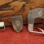 1" Sterling Overlaid Hand Engraved 4-Pc Buckle Set Maker Marked Fine Rope Edge