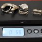1" Sterling Overlaid Hand Engraved 4-Pc Buckle Set Maker Marked Fine Rope Edge