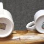 TWO Vintage Seattle Seahawks Coffee Mugs 1980s Gold Rim 2002 Silver Helmet MINT