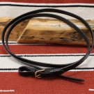 Tory Black Bridle Leather Lead 7-ft with Brass Buckle NWOT
