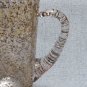 Vintage Mid Century Glass Martini Cocktail Pitcher Gold & White Splatter Pattern
