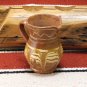 Antique Romanian Small Clay Pitcher Glazed Folk Rustic Art Decor Jug