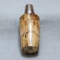 Cocktail Drink Shaker Stainless with Wood Inlay Tropical or Mid Century Decor