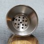 Cocktail Drink Shaker Stainless with Wood Inlay Tropical or Mid Century Decor