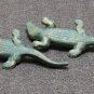 PAIR Cast Iron Alligators Gator Verdigris Garden or Home, Great Paperweight Size