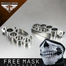 SIlver Aluminum Control Footpegs 88-17 Harley Davidson Dyna Glide Models