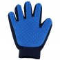 Hair Remover Pet Grooming Glove with Five Fingers, Deshedding cleaning Brush, Left Hand, Blue
