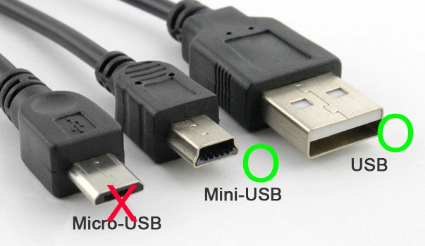 USB 2.0 Cable A-Male / Mini-B 3Ft