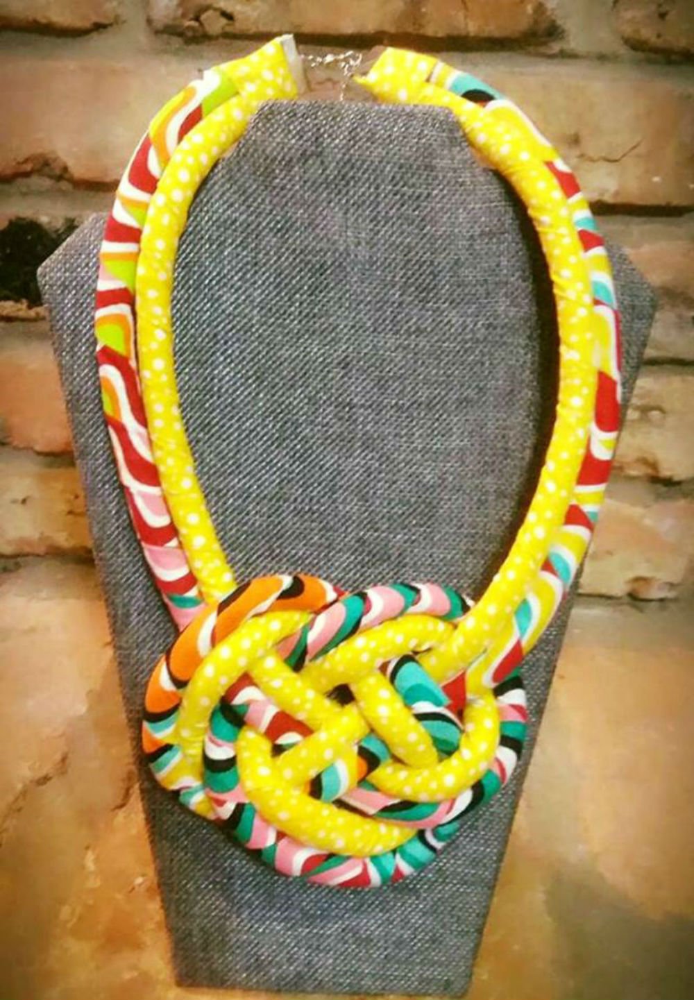 Fabric Necklace, Ankara Necklace, Boho Necklace, Statement Necklace, Gift for Her, Birthday Gift