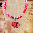 Ankara Necklace, African Queen Necklace, Fabric Necklace, Rope Necklace, Gift for Wife, Gift for Mom