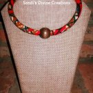Fabric Necklace, Beaded Necklace, Tribal Necklace,  Ankara Necklace, Gift for Sister, Gift for Women