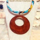Ankara Necklace, African Fabric Necklace, Rope Necklace, Gift for Best Friend, Gift for Sister