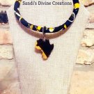 Ankara Necklace, Map of Africa Africa Necklace, Fabric Necklace, Gift for Girlfriend, Gift for Her