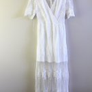Sheer Gianni Bini White Scalloped Lace Floral dress (Dillan Dress, Ivory)