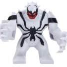 Big Minifigure White Anti-Venom Red Face Marvel Super Heroes Lego compatible Building Blocks