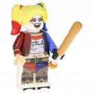 Minifigure Harley Quinn with Bat DC Comics Super Heroes Lego compatible Building Blocks Toys
