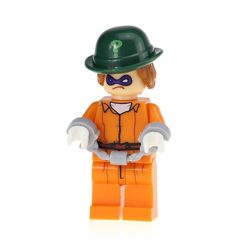 Minifigure Riddler Arkham Asylum from Batman Movie DC Comics Super Heroes Building Lego Blocks Toys