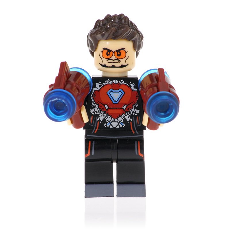 Minifigure Tony Stark Iron Man Avengers Infinity War Marvel Super Heroes Building Lego Blocks Toys