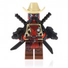Minifigure Deadpool Cowboy Suit Marvel Super Heroes Building Lego Blocks Toys