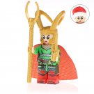 Minifigure Lady Loki Christmas Santa Suit Marvel Super Heroes Building Lego Blocks Toys