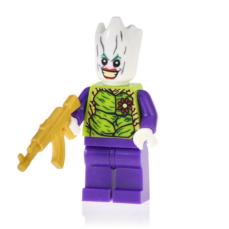 Minifigure Joker Groot Style DC Comics Super Heroes Building Lego Blocks Toys