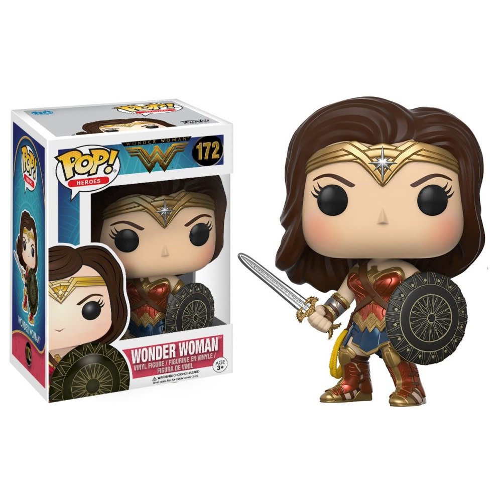 Funko POP! Wonder Woman (Sword and Shield) #172 DC Comics Super Heroes Vinyl Action Figure Toys