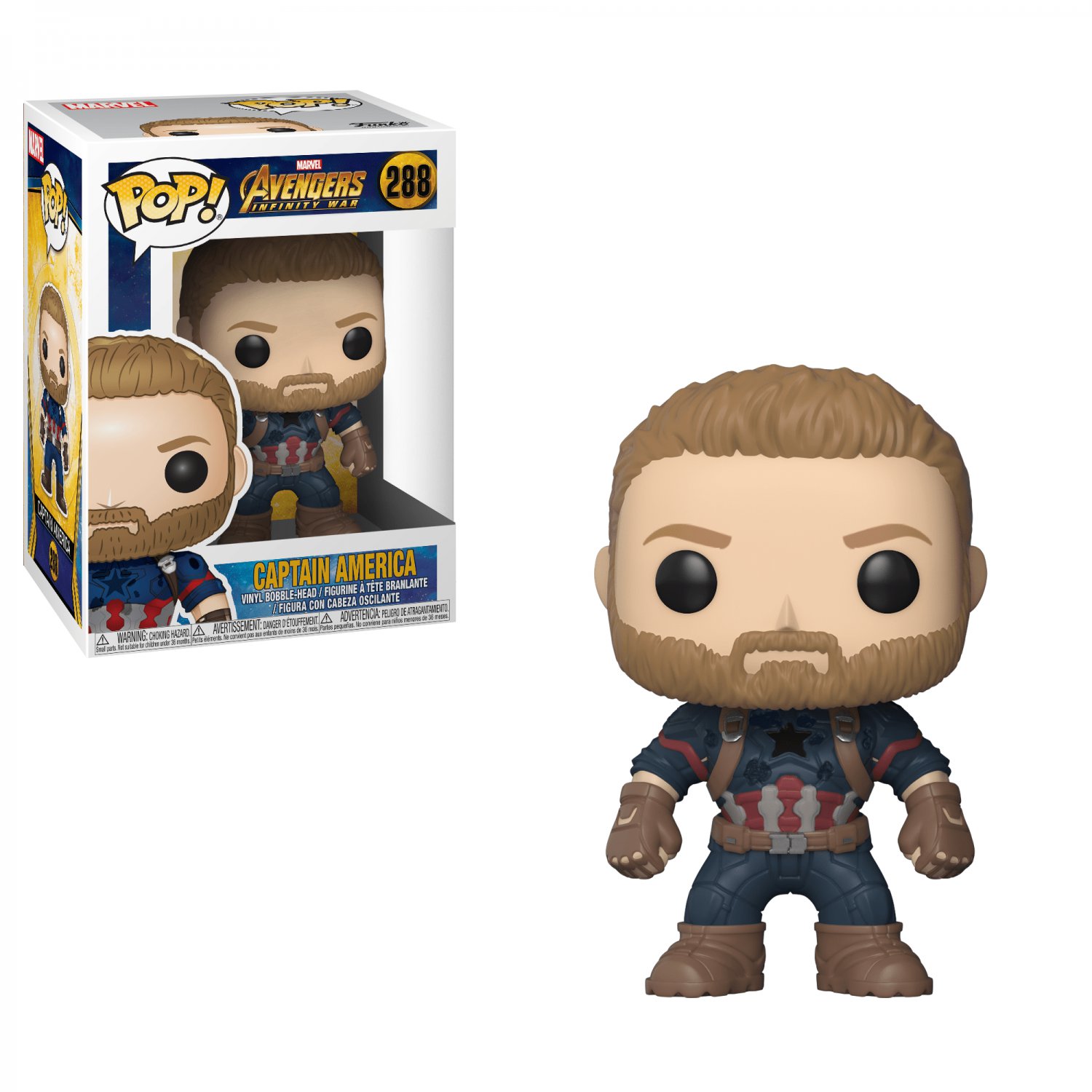 Funko POP! Captain America #288 Avengers Infinity War Marvel Super Heroes Vinyl Action Figure Toys