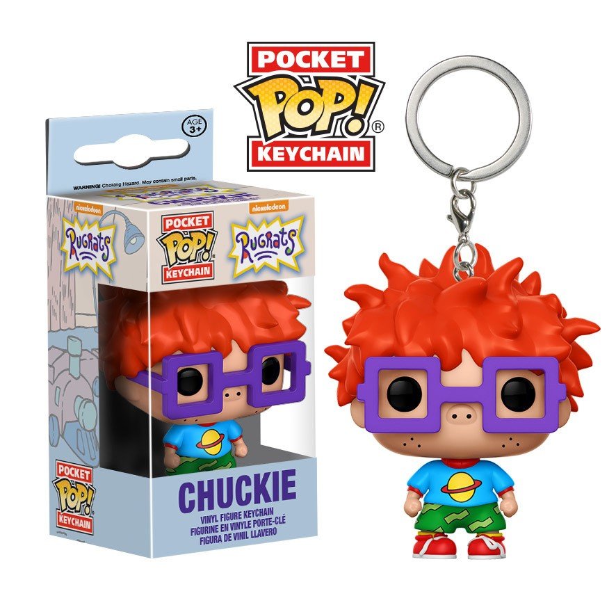 Chuckie Finster Funko POP! Rugrats Nickelodeon Movie Keychain Vinyl Action Figure Toys