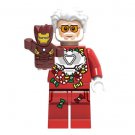 Tony Stark Santa with Little Iron Man Christmas Minifigure Marvel Super Heroes